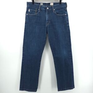 AG Adriano Goldschmied Mens Jeans Protege 32R Dark Wash Straight Leg 1049OGN